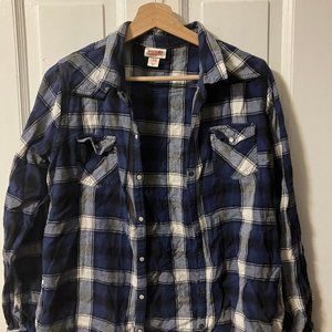 Mossimo Blue Plaid Flannel size XXL